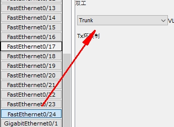 图 12 开启trunk模式